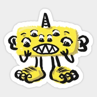 Little Big Foot Doodle Monster Sticker